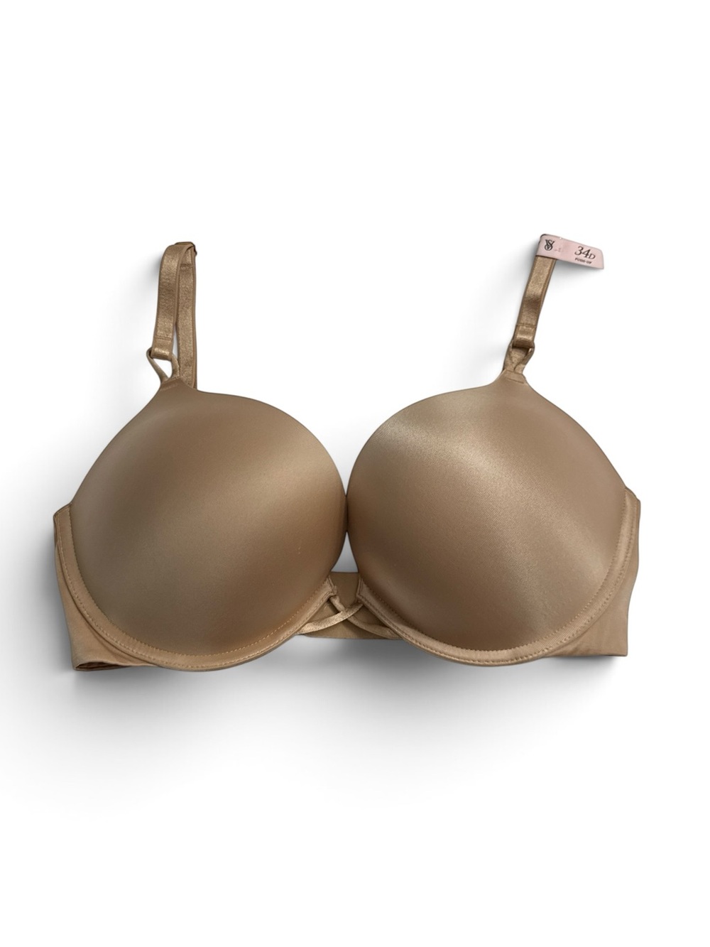 Victoria's Secret Beige Tan Bombshell Plunge Bra 34D New Push Up New